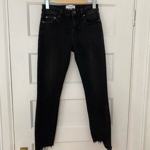 Pistola Arielle black scissor cut raw edge skinny jeans